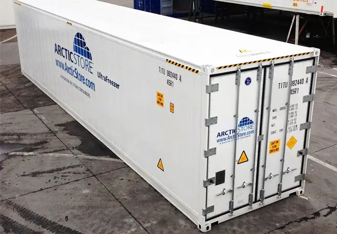 Arctic Ultrafreezer Cold Storage Ultra Low Temperatures Refrigerated Containers for Hire