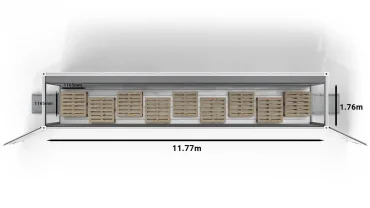 9 CHEP-pallets in a 40ft ArcticBlast